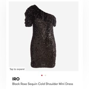 IRO Black Sequin Asymmetric Dress